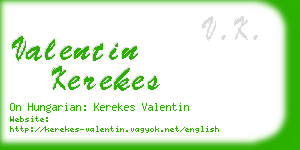 valentin kerekes business card
